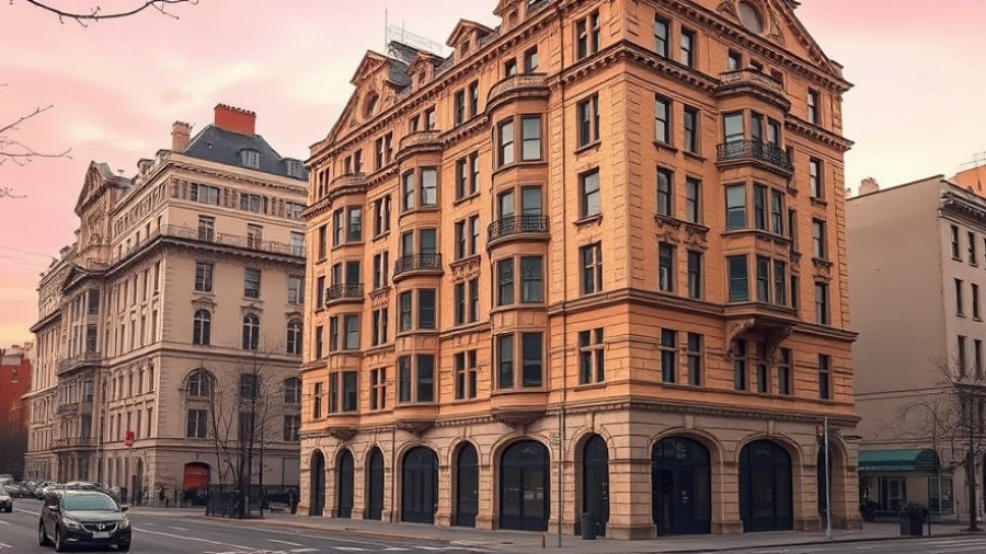 Stately student accommodation building in Glasgow.