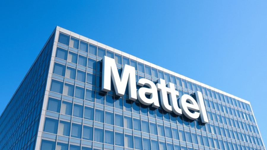 Mattel corporate building amid North American sales decline.