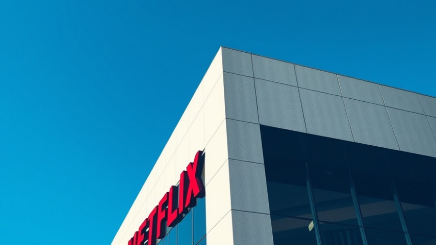 Netflix building with red logo against blue sky, Netflix earnings miss.