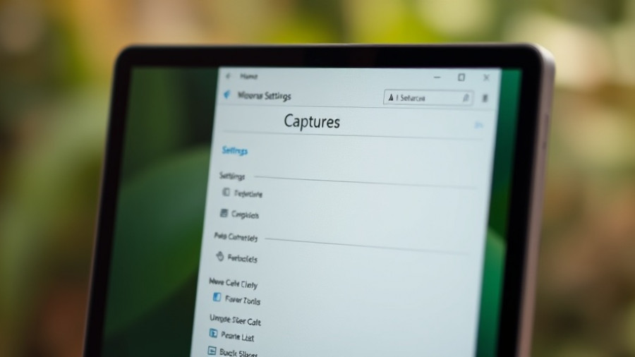Windows settings panel showing where screenshots are saved.