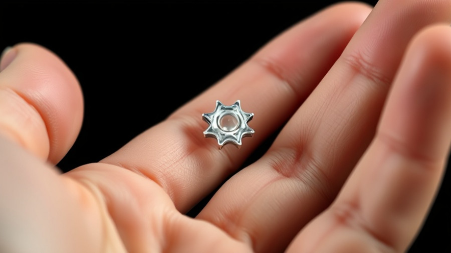 Medical device in hand illustrating Engineering Better Patient Care