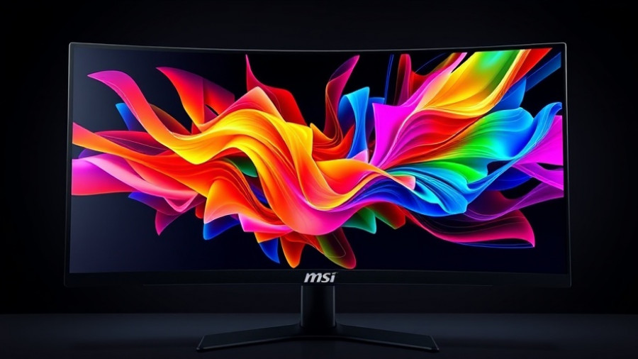 MSI OLED gaming monitor with colorful display.