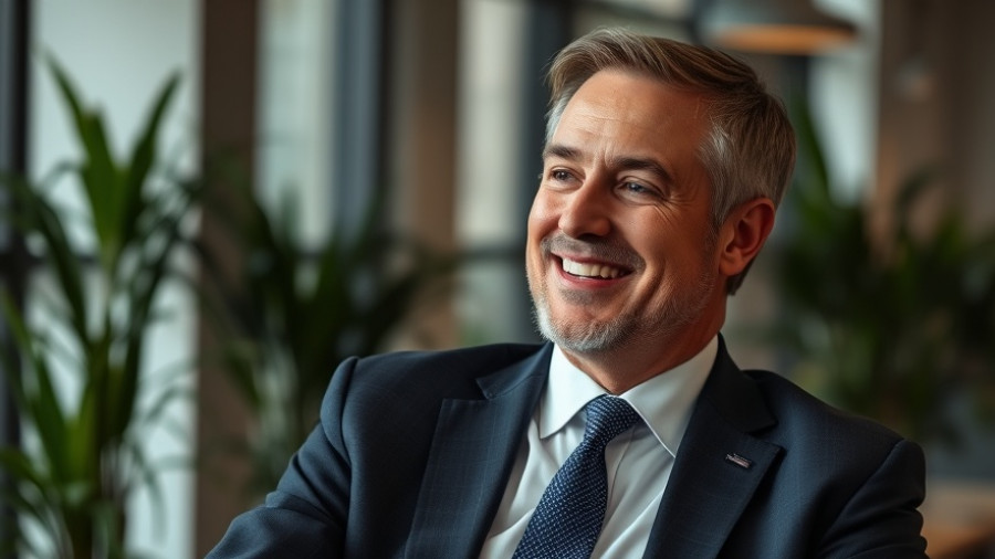 Confident man in suit discussing SAP cloud revenue growth.