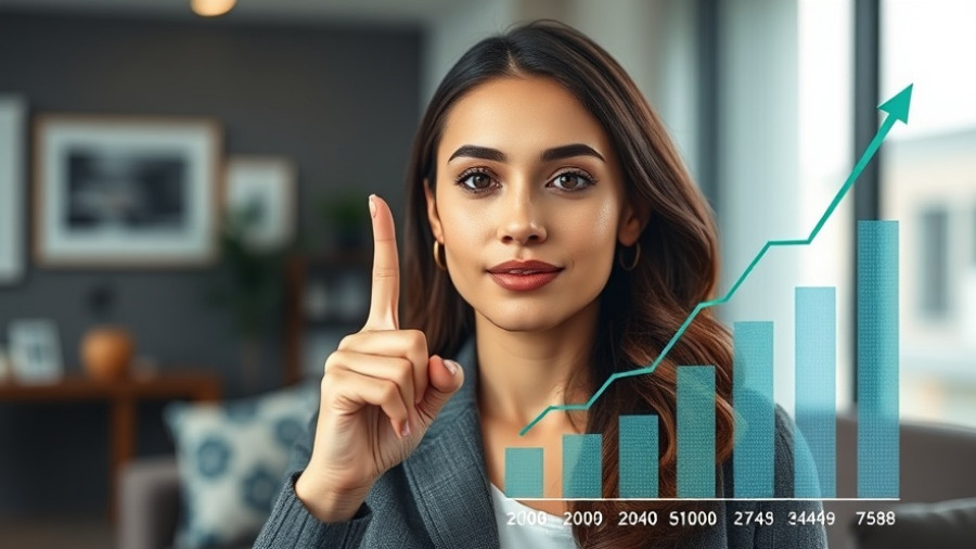 Confident woman showcasing investment growth for beginners in 2025.
