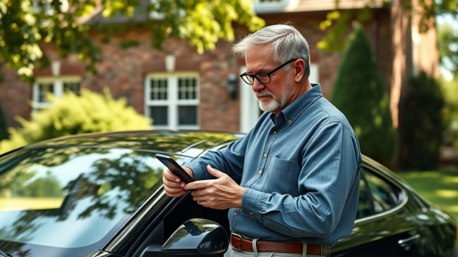 Older man reading smartphone by dark car, discussing worst businesses.