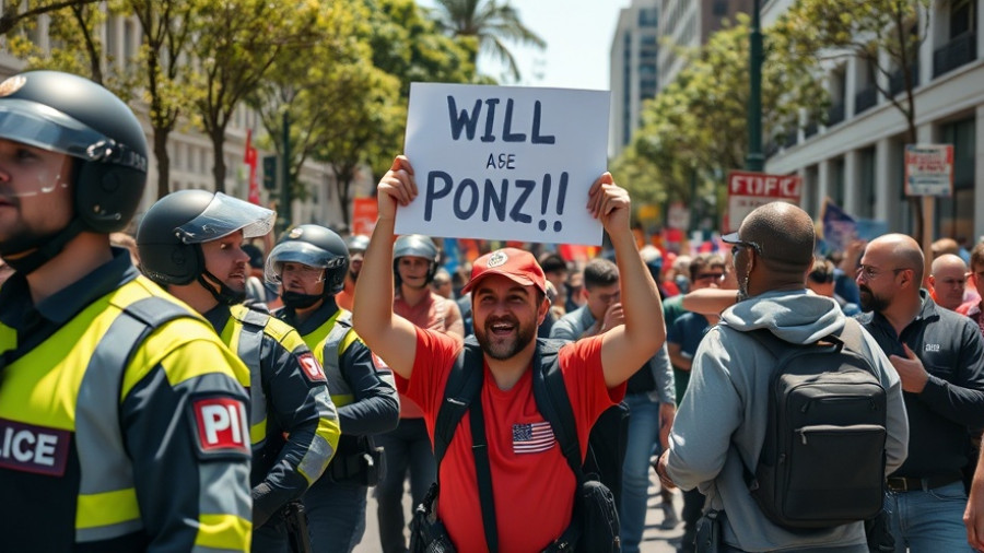 Trump spares San Francisco from National Guard amidst lively protest scene.