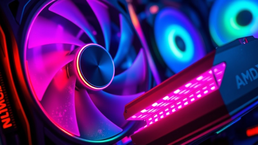 Gaming PC with cooling fan and RGB lighting, focus on fan control.
