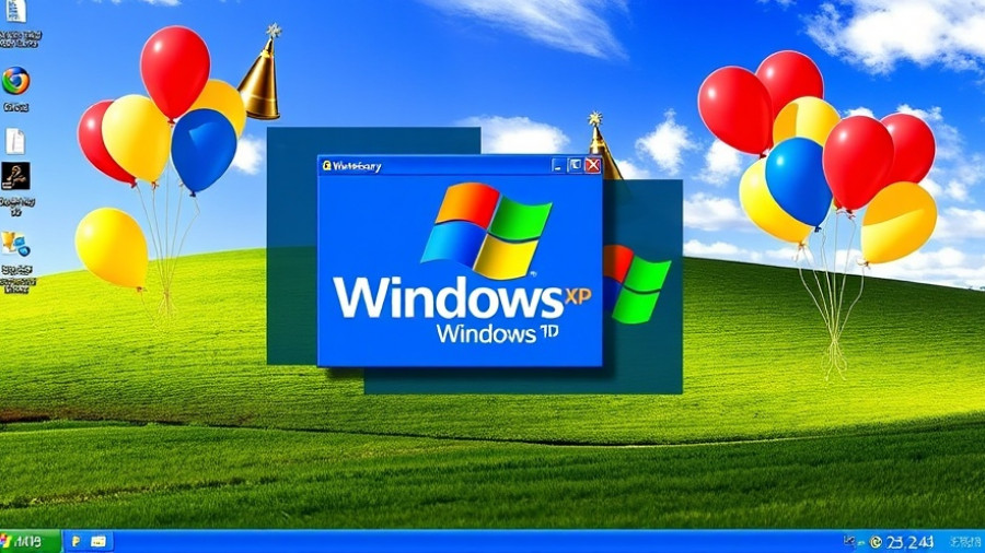 Windows XP Legacy and Compatibility celebrated with 24th birthday theme.