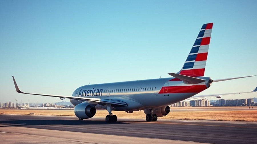 American Airlines plane on runway, highlighting luxury travel market.