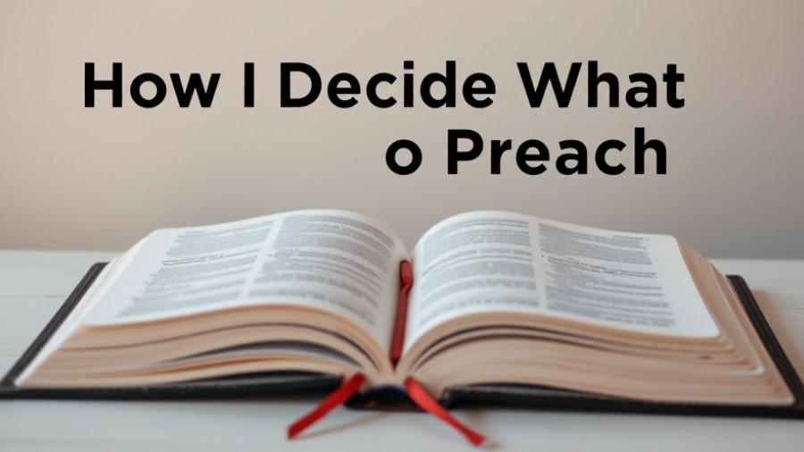 Open Bible with overlay text 'How to decide what to preach'.