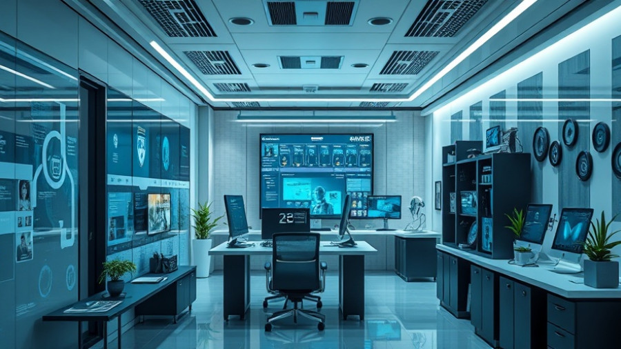 AI technology in small business office, showcasing advanced tech.