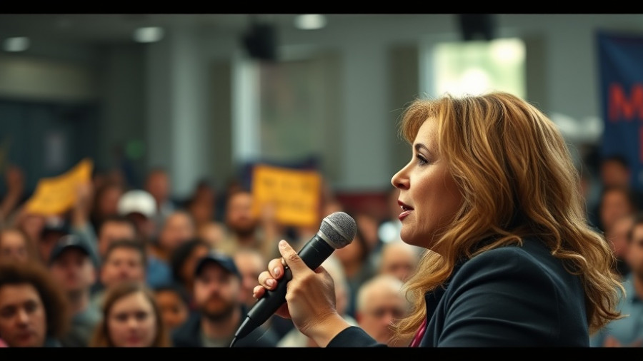 AOC's Affirmations for Financial Empowerment: Speaker at energetic rally.