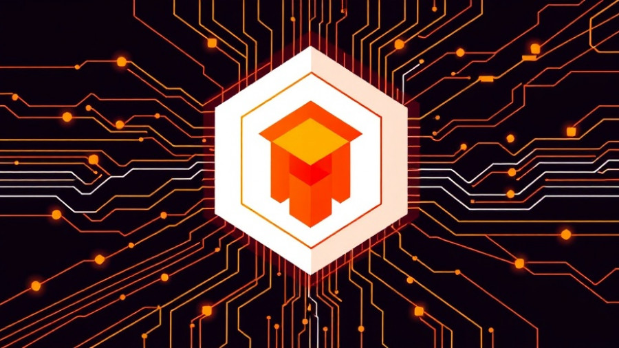 Stylized AI design showing geometric shapes for adopting AI for small businesses.