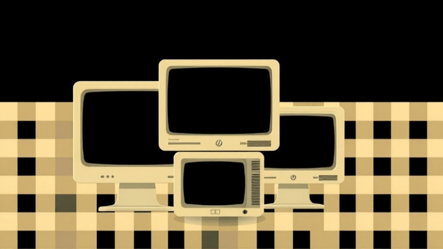 Vintage computer windows display, retro digital interface, AI energy consumption impact.