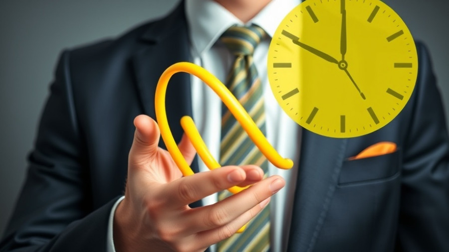 Conceptual image of flexible work schedules with a slinky and clocks.