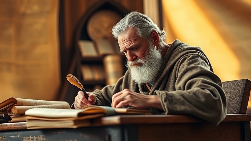 Apostle Paul mentoring Timothy in faith during persecution, writing his final letter.