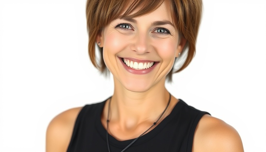 Portrait of smiling woman in professional attire, property finance.