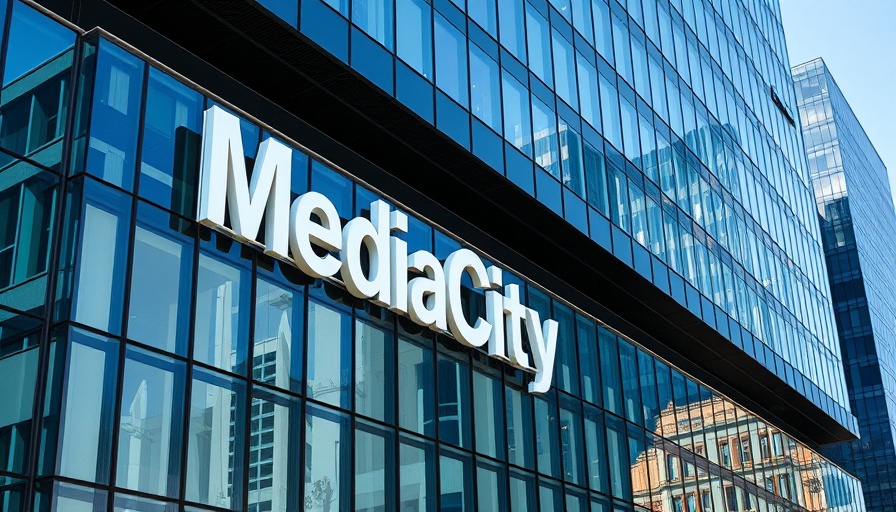 MediaCityUK building facade reflecting urban architecture, property finance
