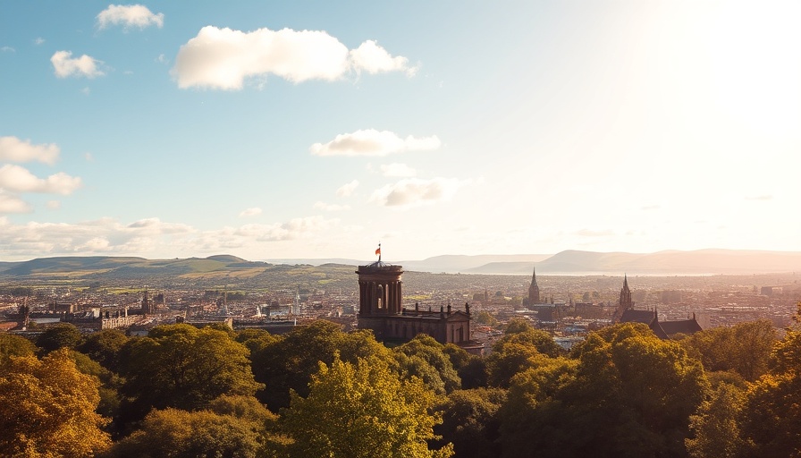 Edinburgh skyline and monument, ideal for property investment.