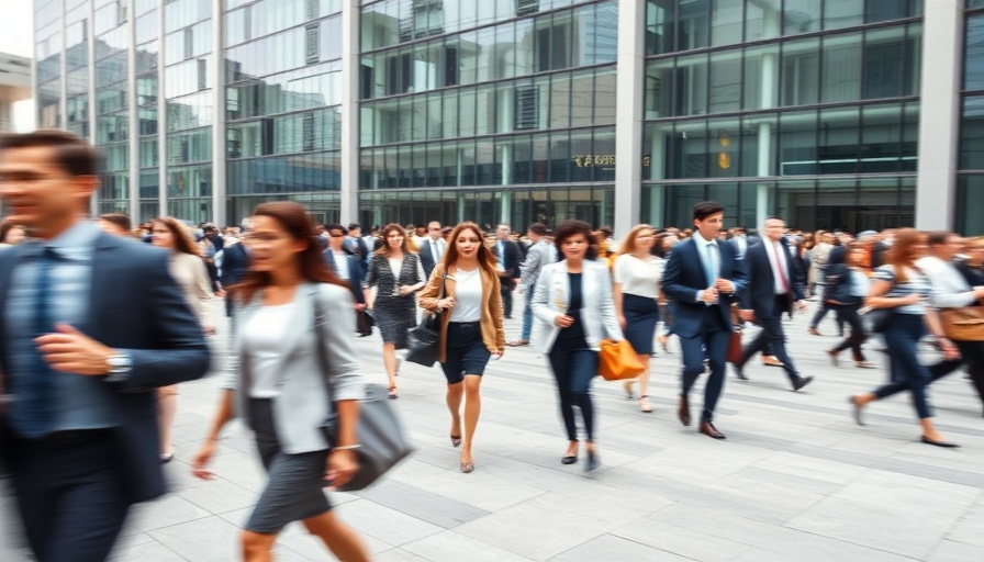 Busy crowd in urban setting symbolizing Bank of England rate cuts.