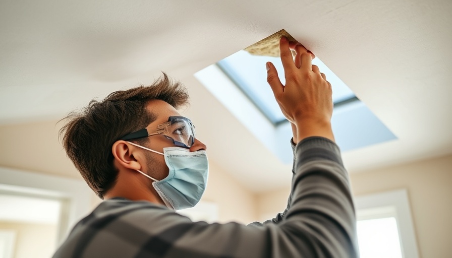Man installing loft insulation wearing safety gear