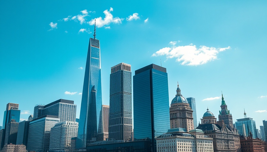 City skyline showcasing property values in contrasting architecture.