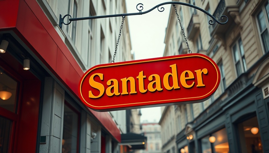 Santander storefront sign related to mortgage rate withdrawal