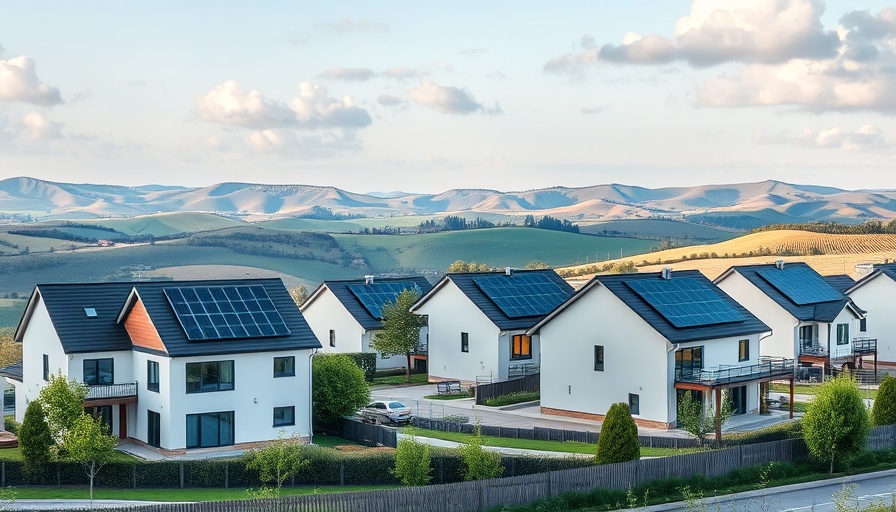 Buying a house with solar panels in a scenic suburb.