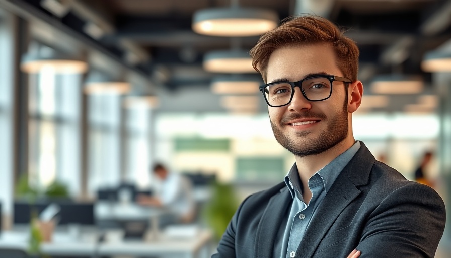 Young professional in office representing HMO portfolio expansion funding.