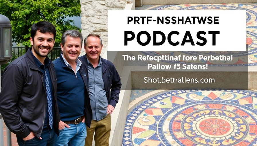 Greatest Biblical Discovery in 70 years podcast ad with mosaic artwork.
