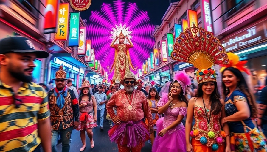 Vivid collage of Tio Pedro Carnival with vibrant colors