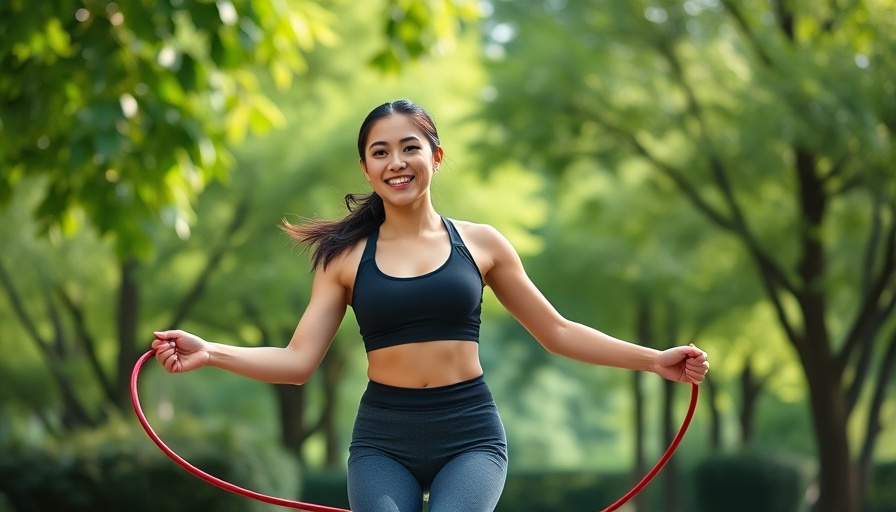Woman skipping rope as an alternative to running for burning calories.