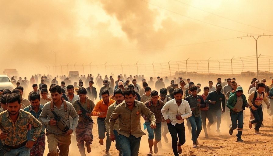 Nahal Oz October 7 attack scene with people fleeing.
