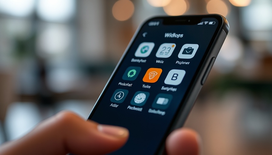Close-up of smartphone with Android widgets displayed.