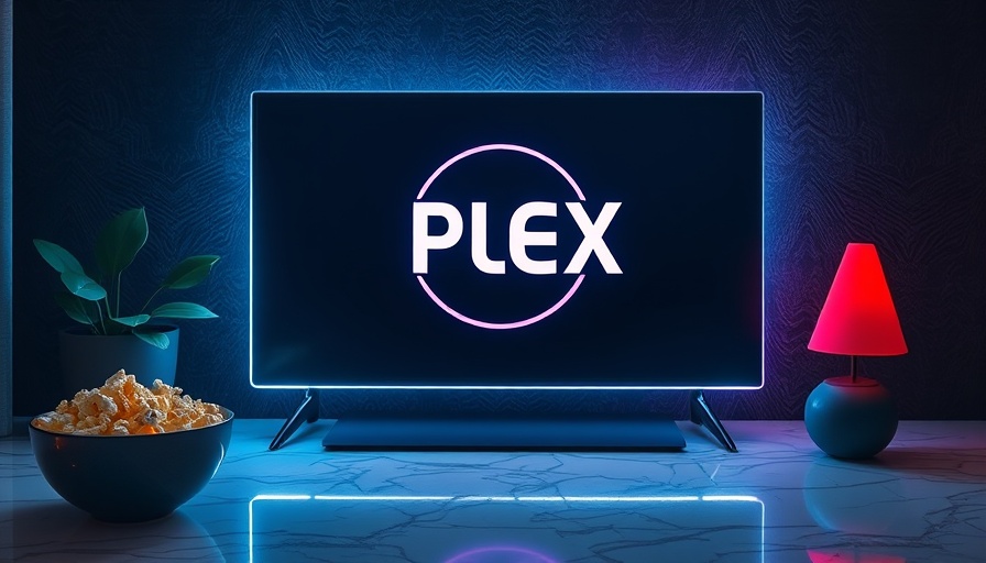 Plex drops Drobo support, alerts on TV screen with popcorn.