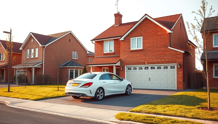 Paragon Bank funding for a new red brick house with car.