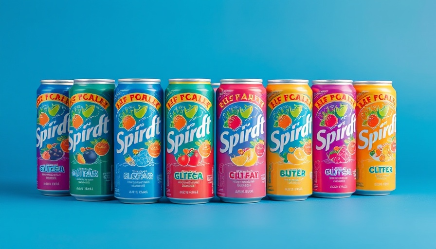 Vibrant Spindrift soda cans of various flavors in a blue setting