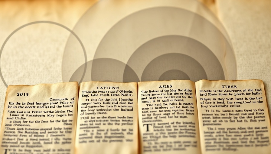 Ancient manuscript timeline examining original Biblical writings, educational display.