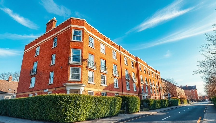 Red-brick apartment in a suburban area ideal for first-time buyers.