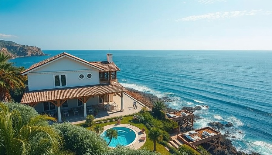 Charming villa ideal for holiday-let investment, ocean view, lush greenery.