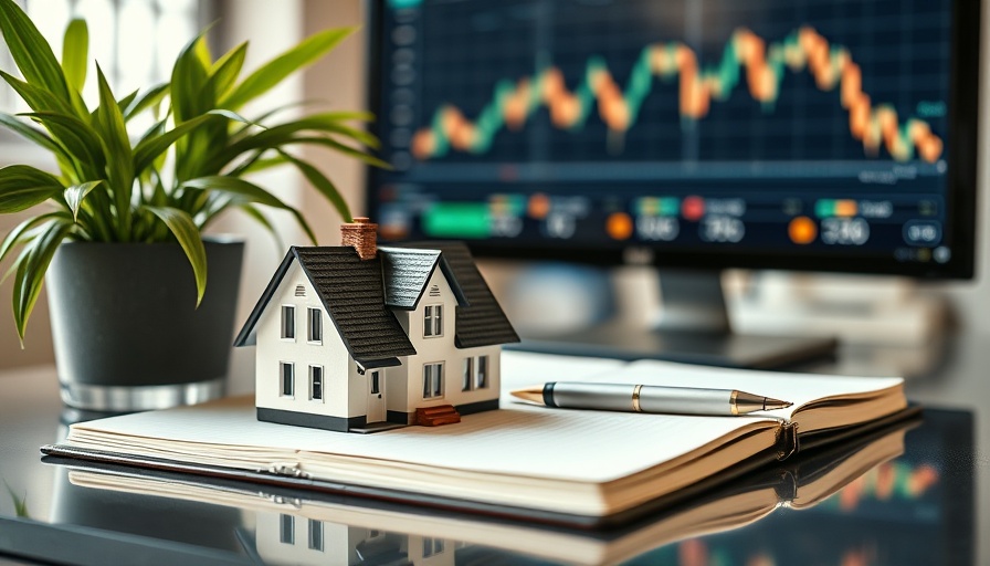 Model house with stock graph depicts slowest moving property market of 2024.