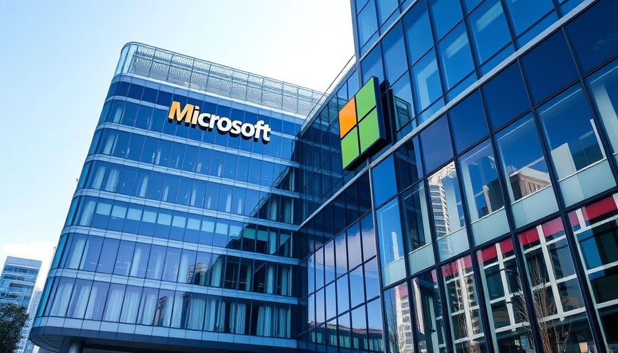 Modern Microsoft building showcasing AI innovation