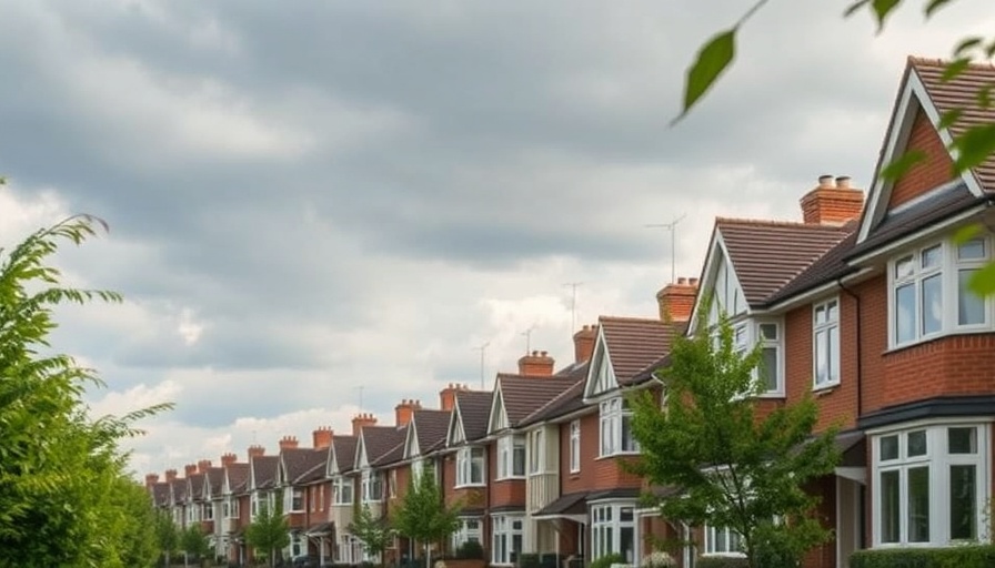 UK street scene symbolizing house price growth stalls.