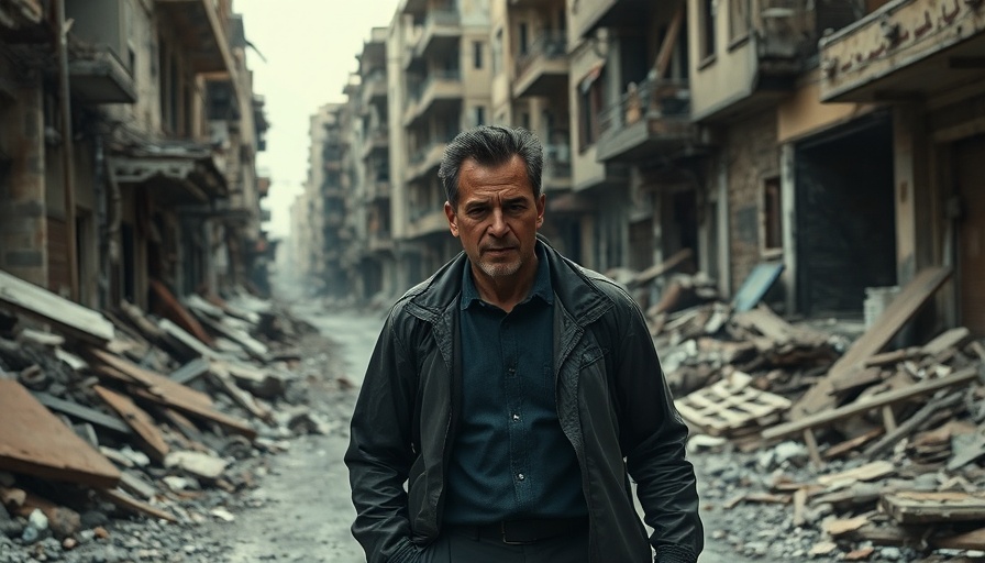 Israel cuts off electricity: Man walks through rubble and destruction in Gaza.