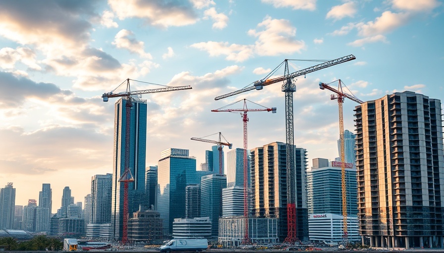 UK urban skyline showing housing and planning approvals.
