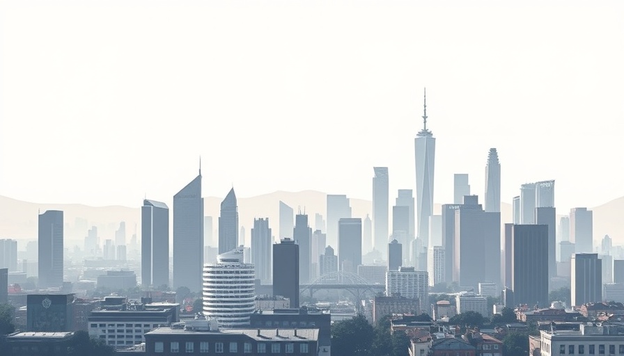 Government planning cityscape illustration, abstract and professional.