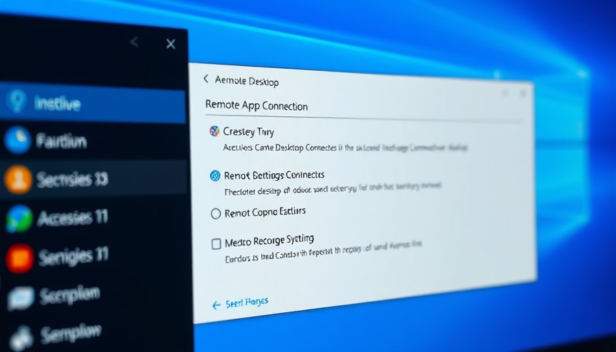 Remote Desktop Connection settings on Windows 11 background.