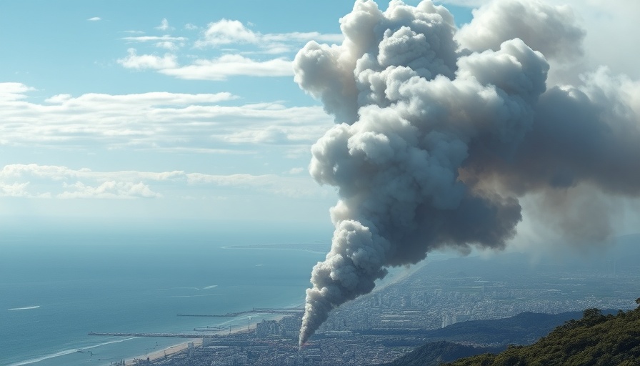 Smoke rises over city amidst Israel Lebanon negotiations scene.