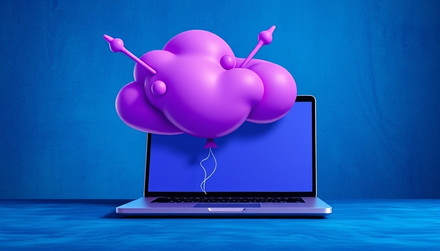 Manus AI for Small Businesses: Digital cloud and laptop art.