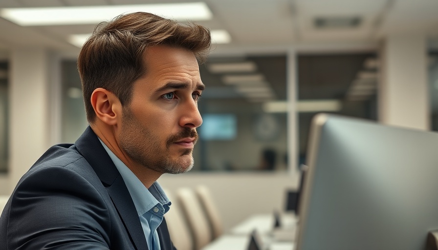 Man in office discussing conversion practices legislation.